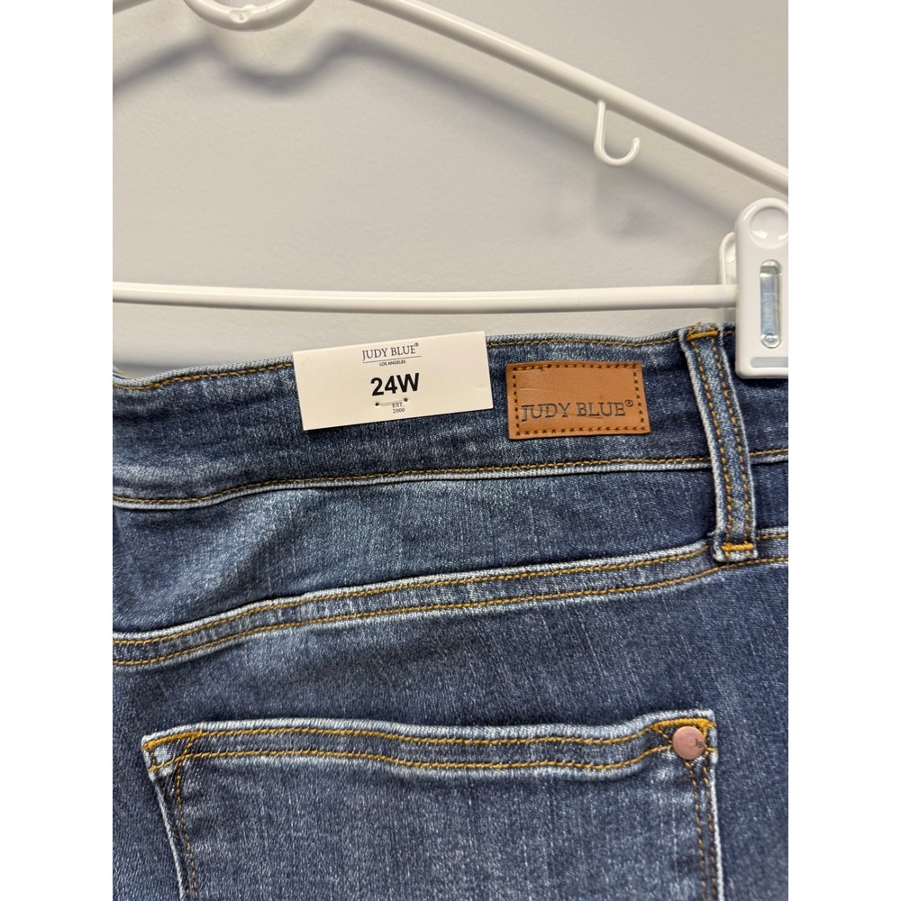 Judy Blue Mid Rise Skinny Jeans Medium Stone Wash JB82252MD Womens 24W NWT - Picture 4 of 4